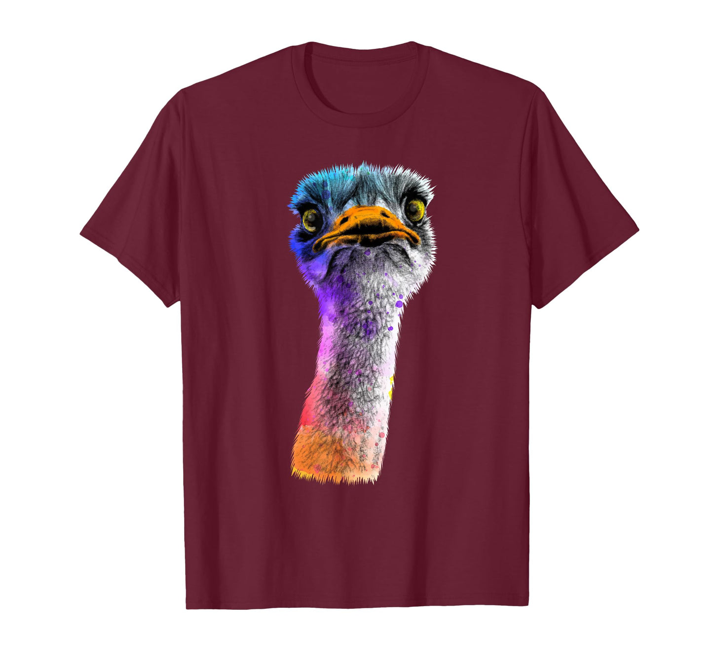 Funny Ostrich Face Design Men Women Boys Girls Ostrich Lover T-Shirt