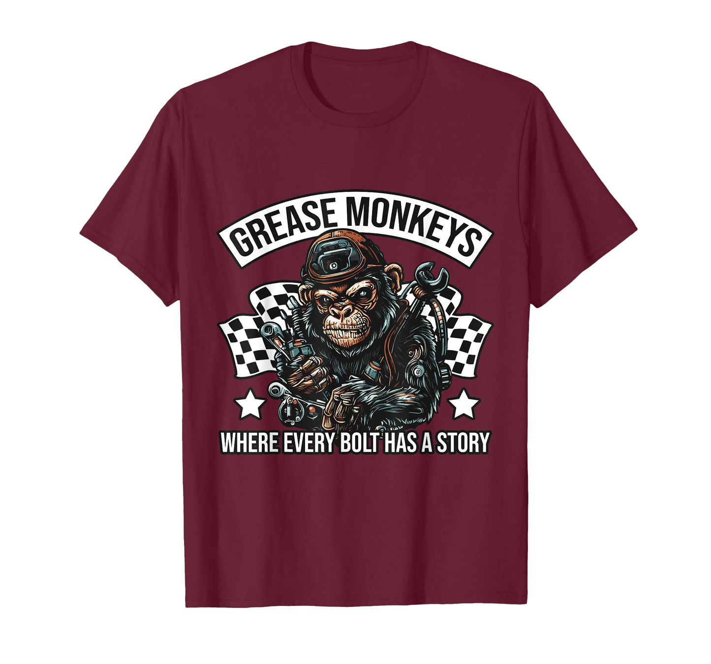 Grease Monkeys Chronicles - Bolt Tales Car Mechanic T-Shirt