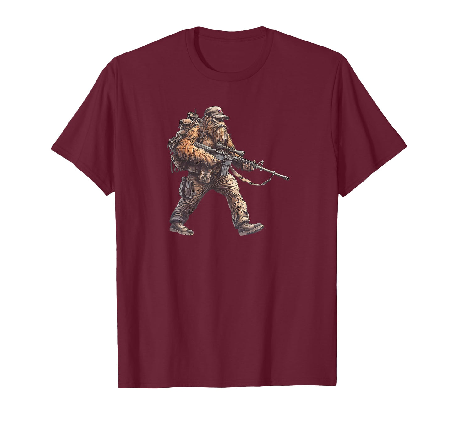 Tacti-Squatch Tactical Sasquatch Military Bigfoot AR15 T-Shirt