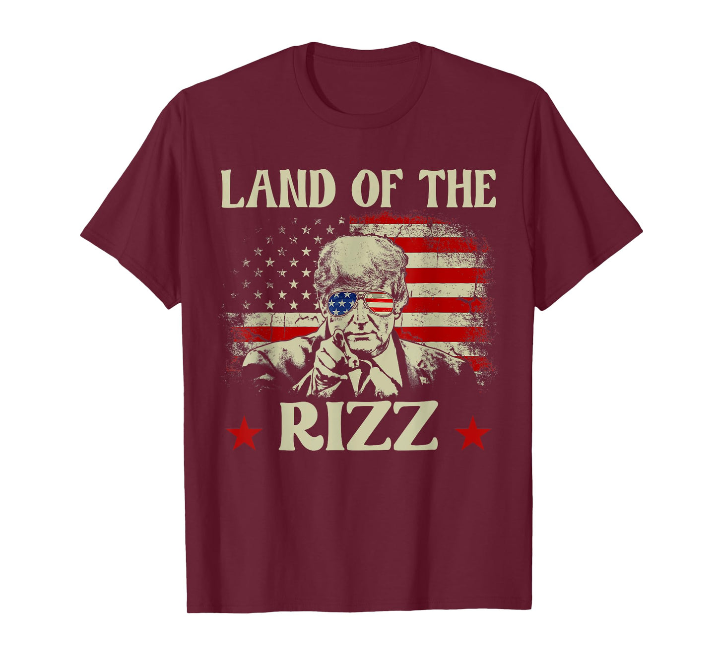Land of the Rizz funny Patriotic Trump 4th Of July T-Shirt