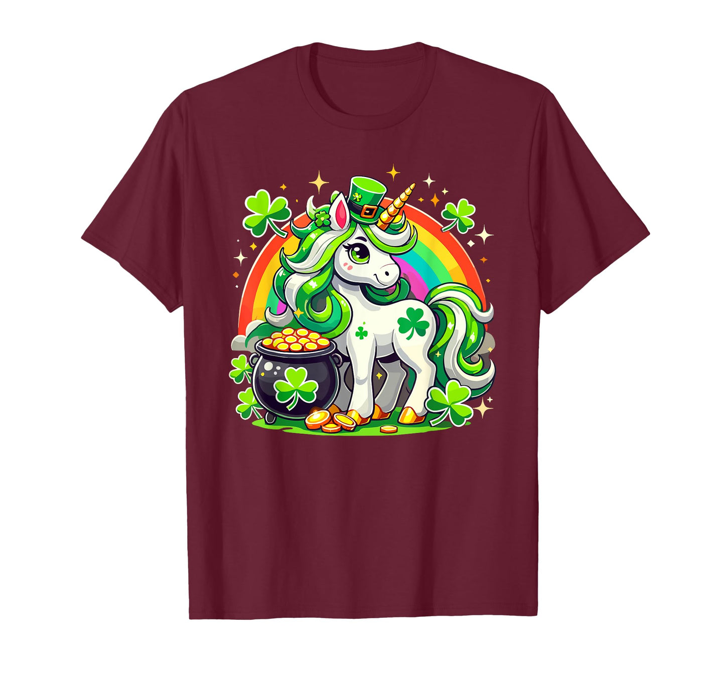 Cute Unicorn Lepricorn Outfit Toddler Girls St Patricks Day T-Shirt