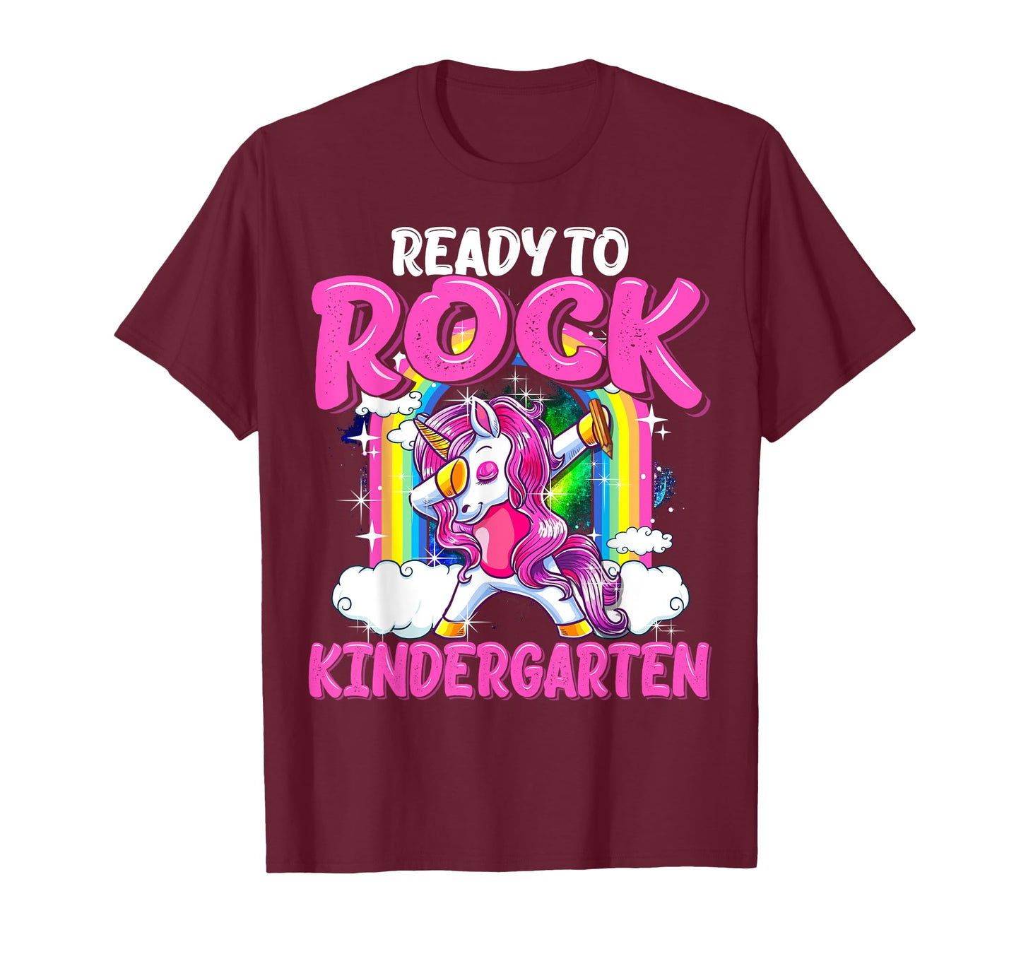 Ready To Rock Kindergarten Dabbing Unicorn Back To School T-Shirt