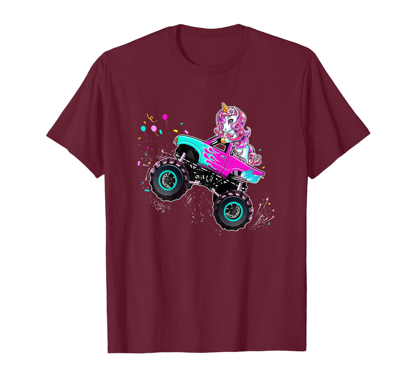 Unicorn Drive a Monster Truck -Unicorn Birthday Daughter T-Shirt