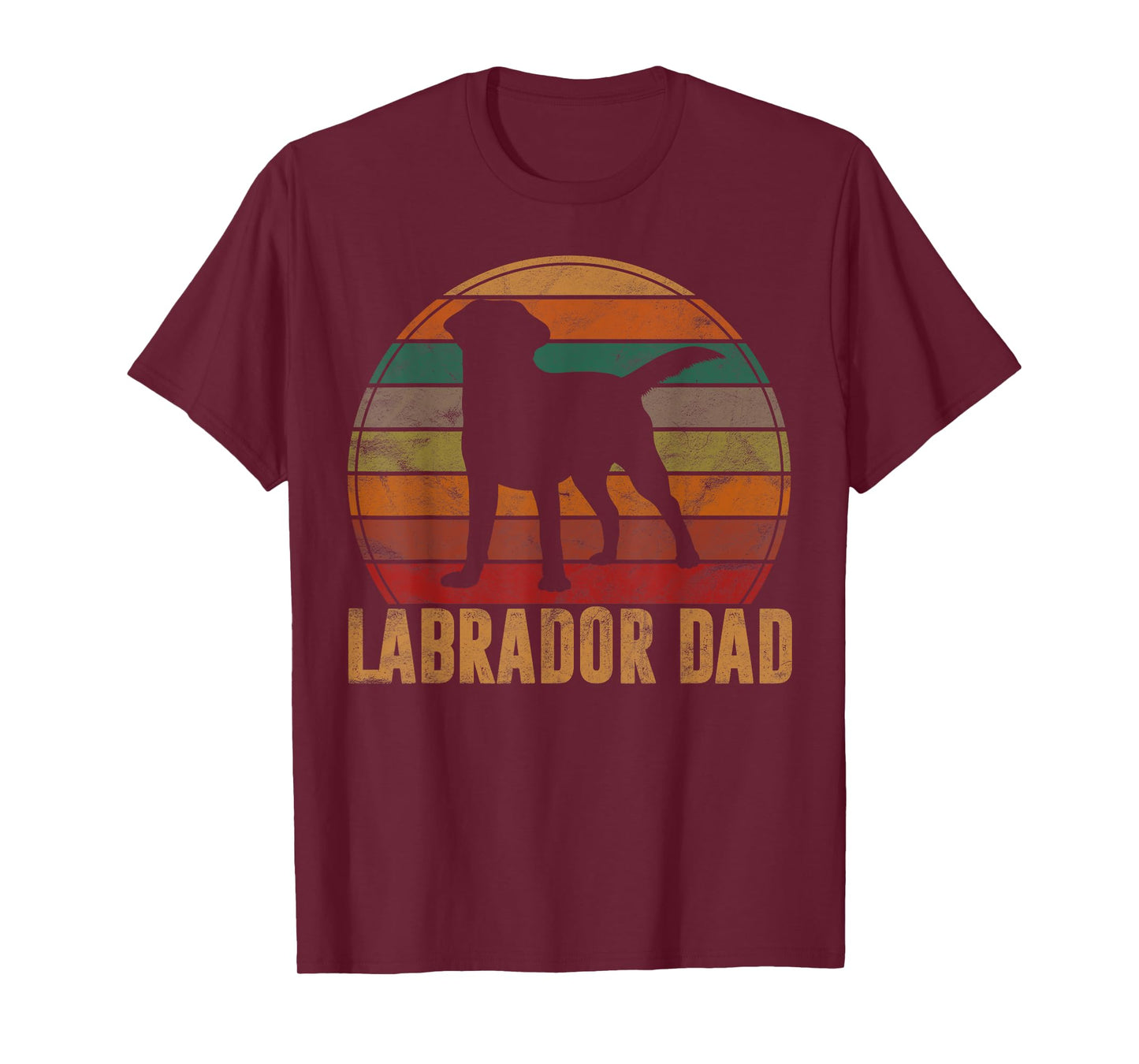 Retro Labrador Dad Gift Dog Daddy Golden Black Lab Father T-Shirt
