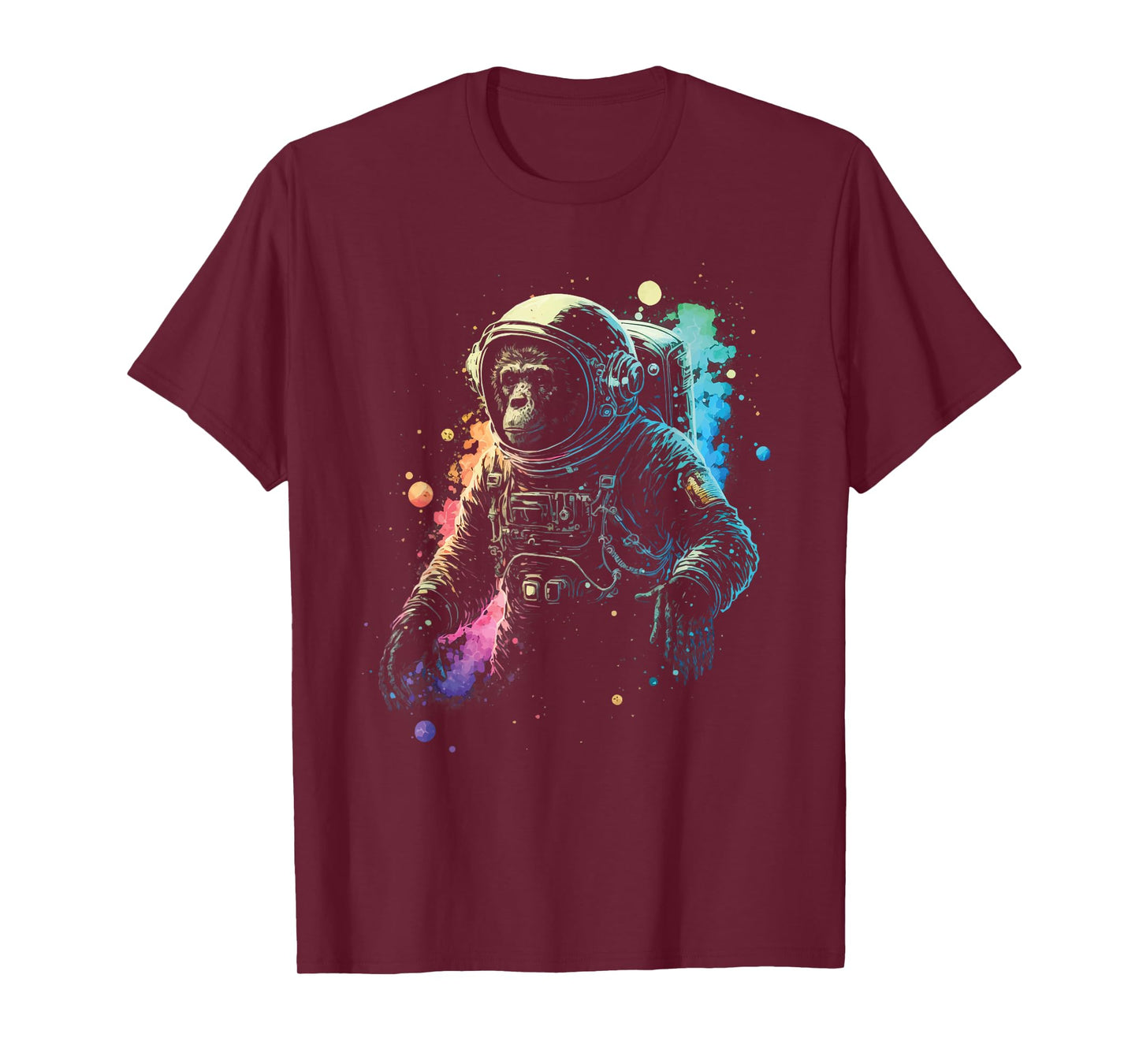 Monkey Astronaut SciFi Chimp Graphic for Men and Women T-Shirt