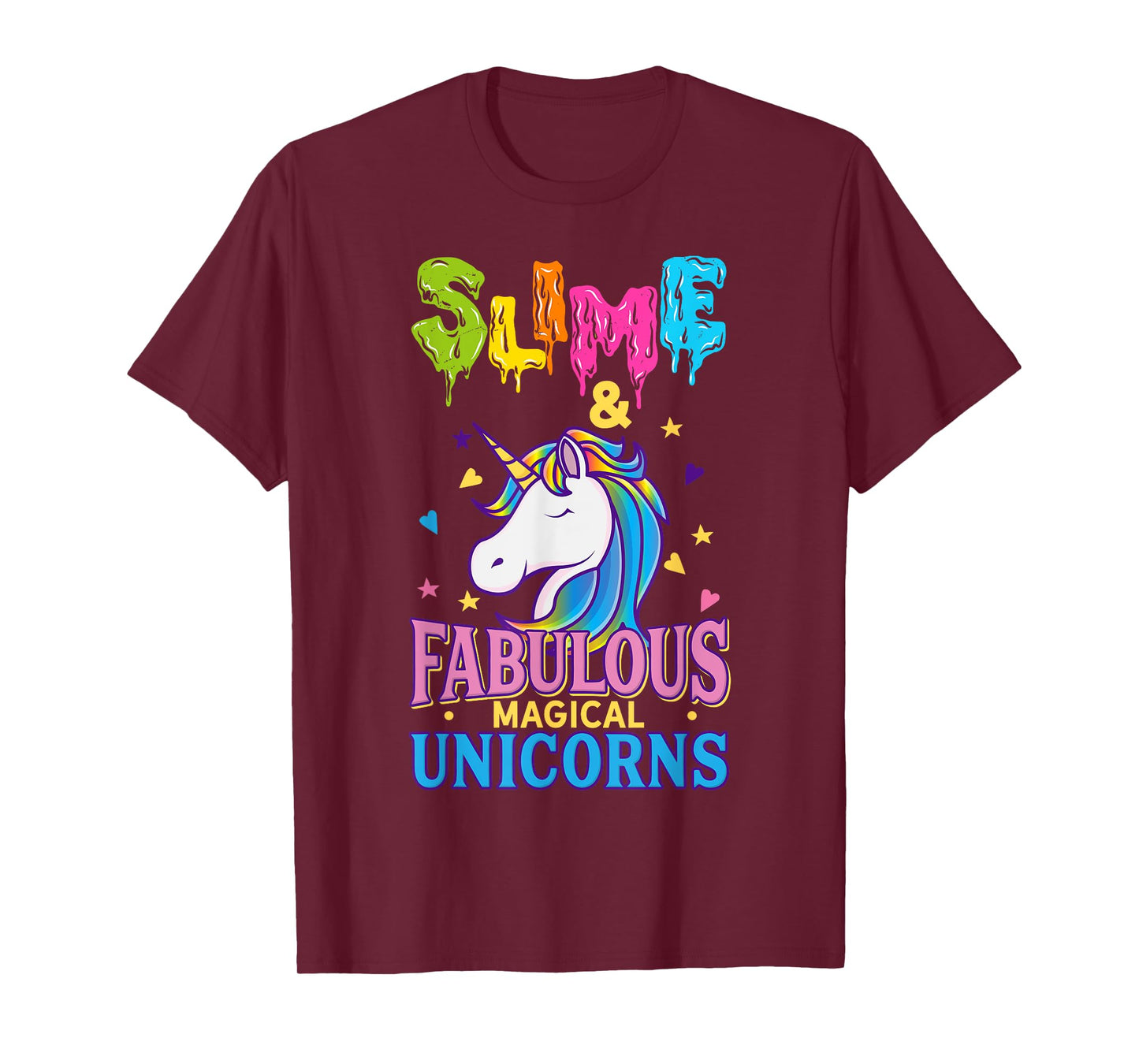 Love Slime Time & Unicorn Girls Gift T-Shirt T-Shirt