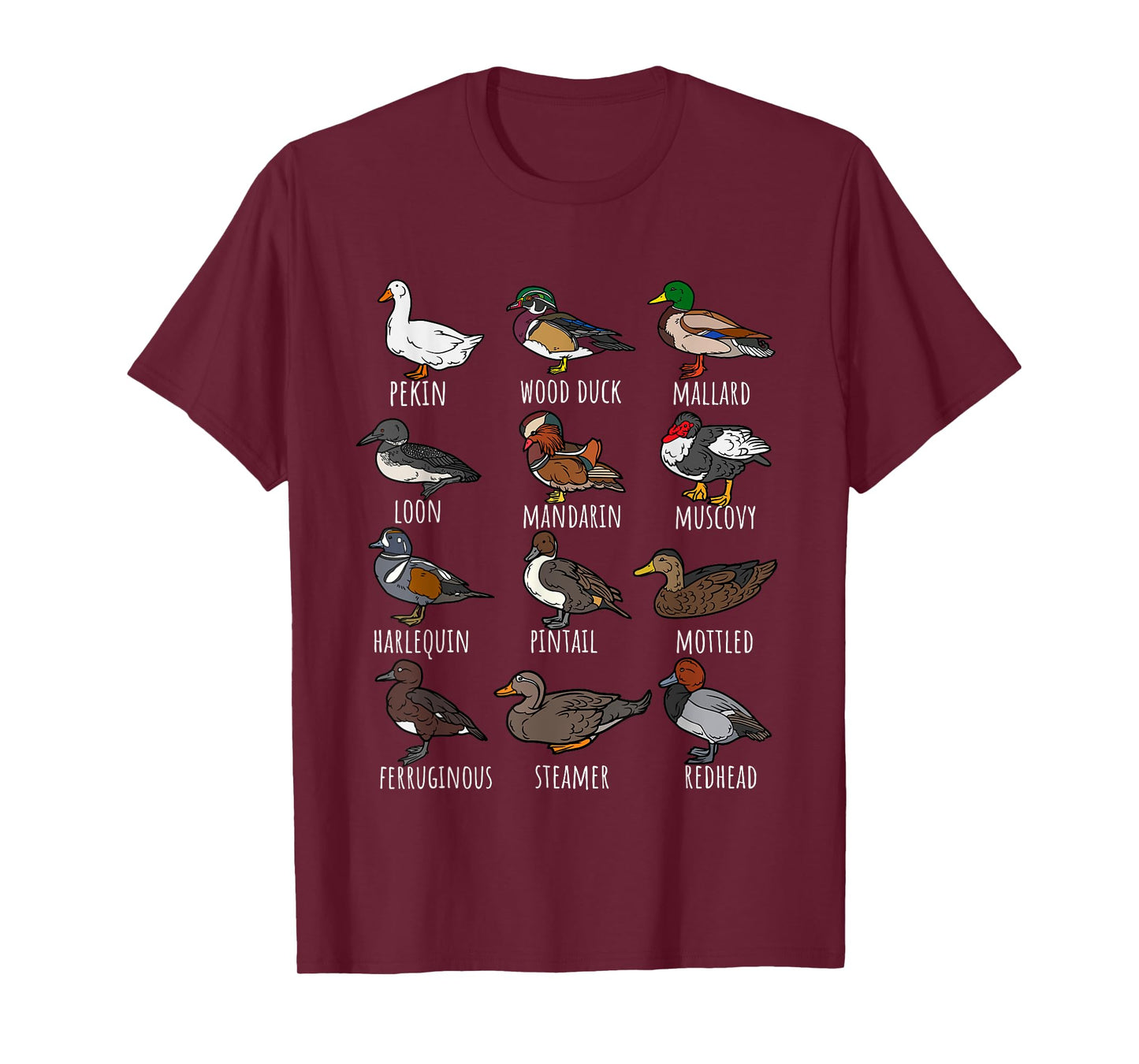 Types Of Ducks breeds Collection, Cute identification Duck T-Shirt
