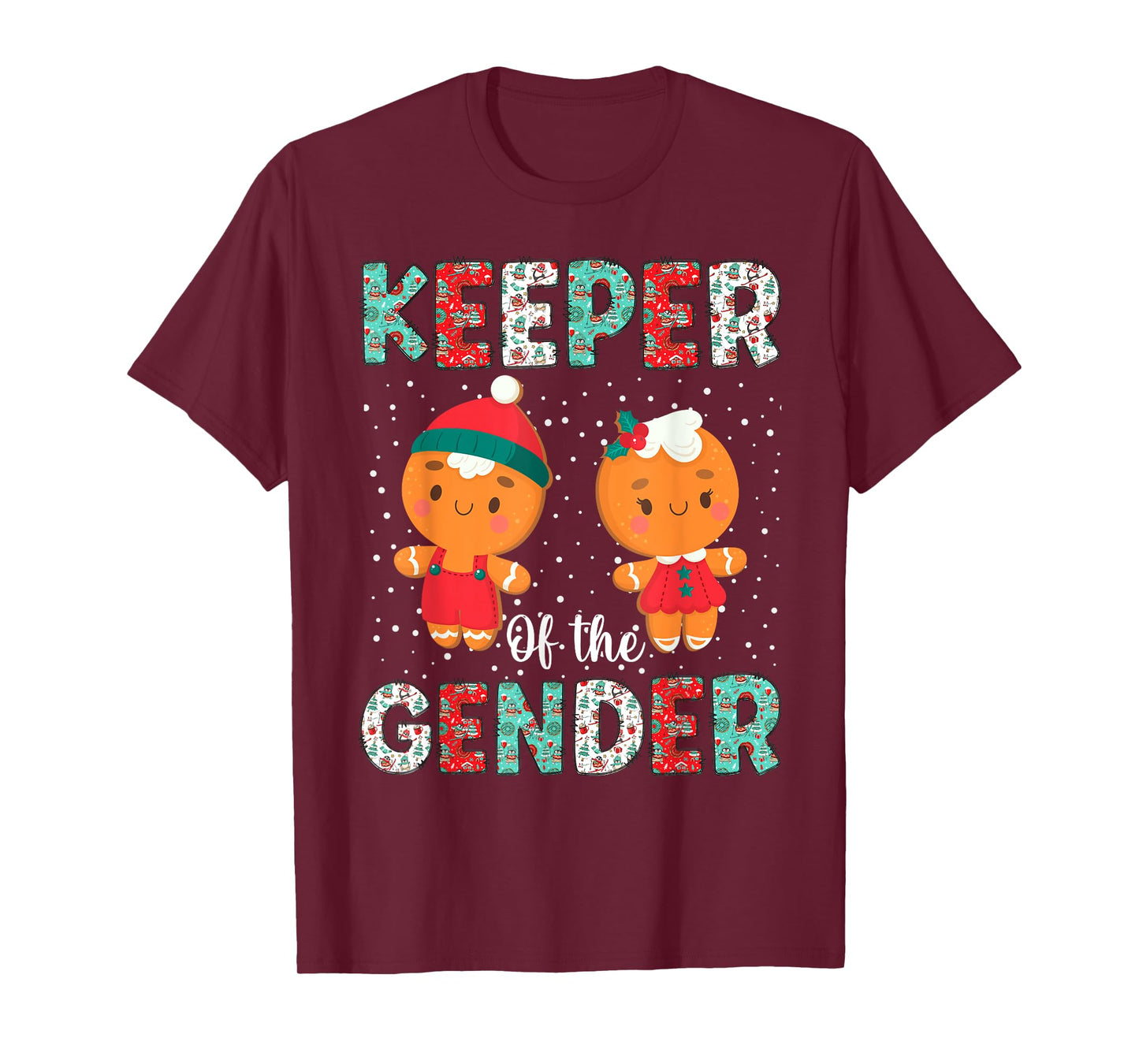 Keeper of the Gender Funny Christmas Shirt Gingerbread Xmas T-Shirt