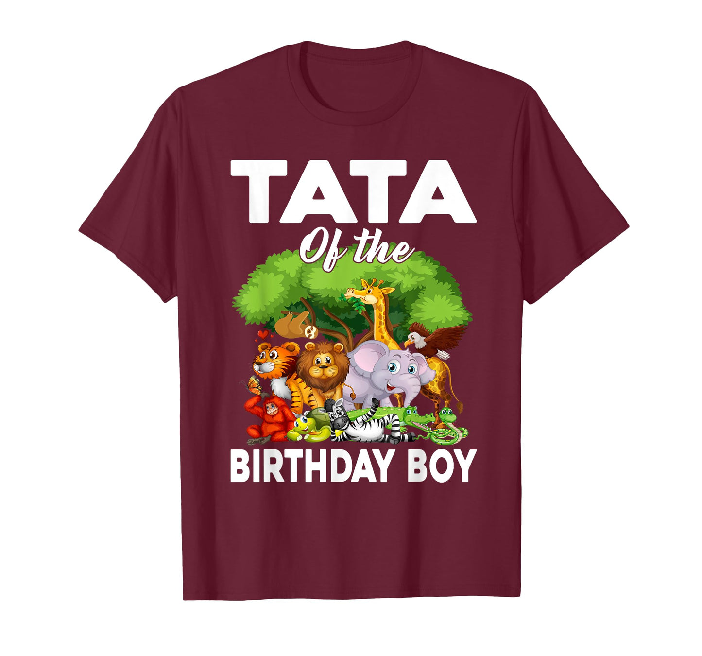 Tata of the Birthday Boy Zoo Animals Bday Safari Wildlife T-Shirt