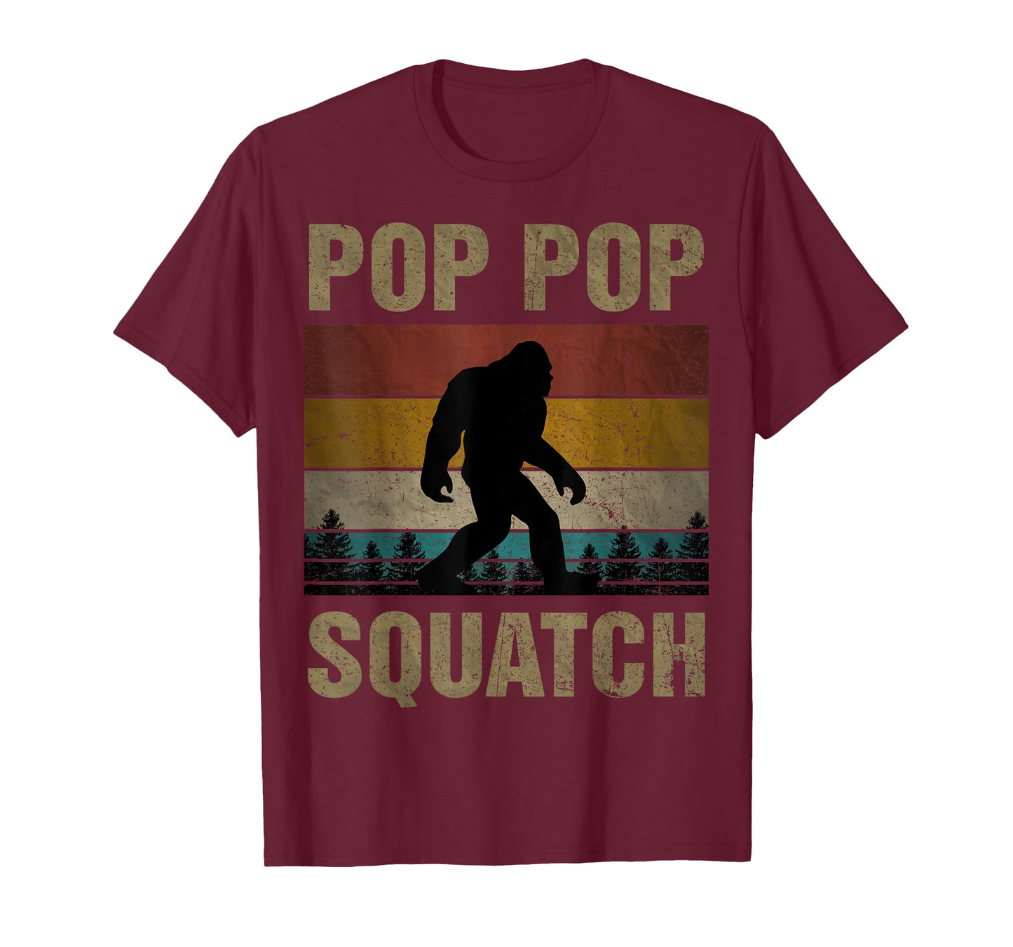 Pop Pop Squatch Bigfoot Pop Pop Sasquatch Yeti Family T-Shirt