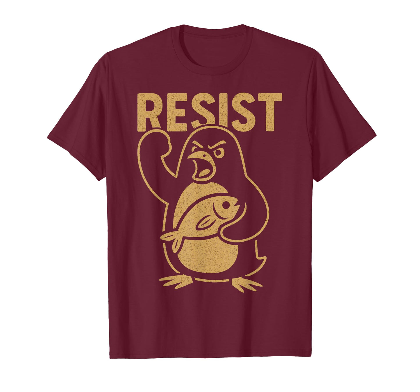 Resist Angry Penguin Rebel Activist Protest Against Tariffs T-Shirt