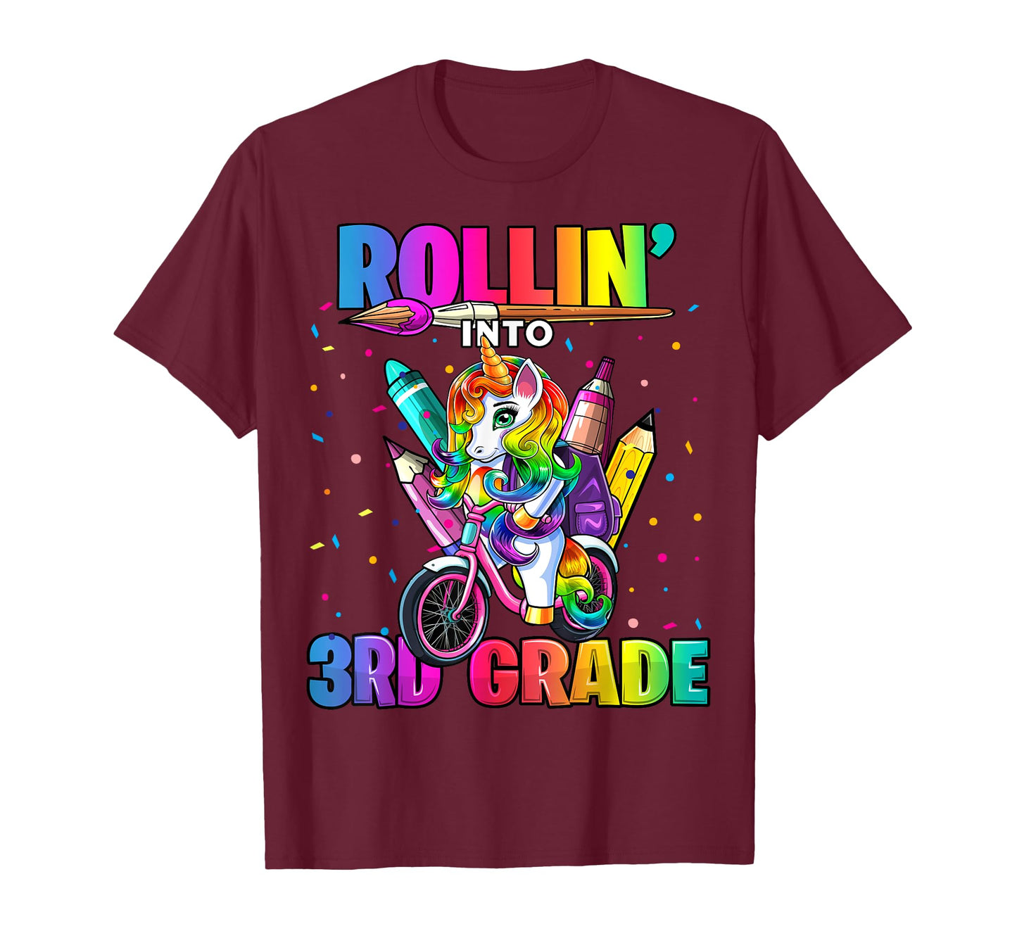3rd Grade Unicorn Back to School First Day of School Girls T-Shirt