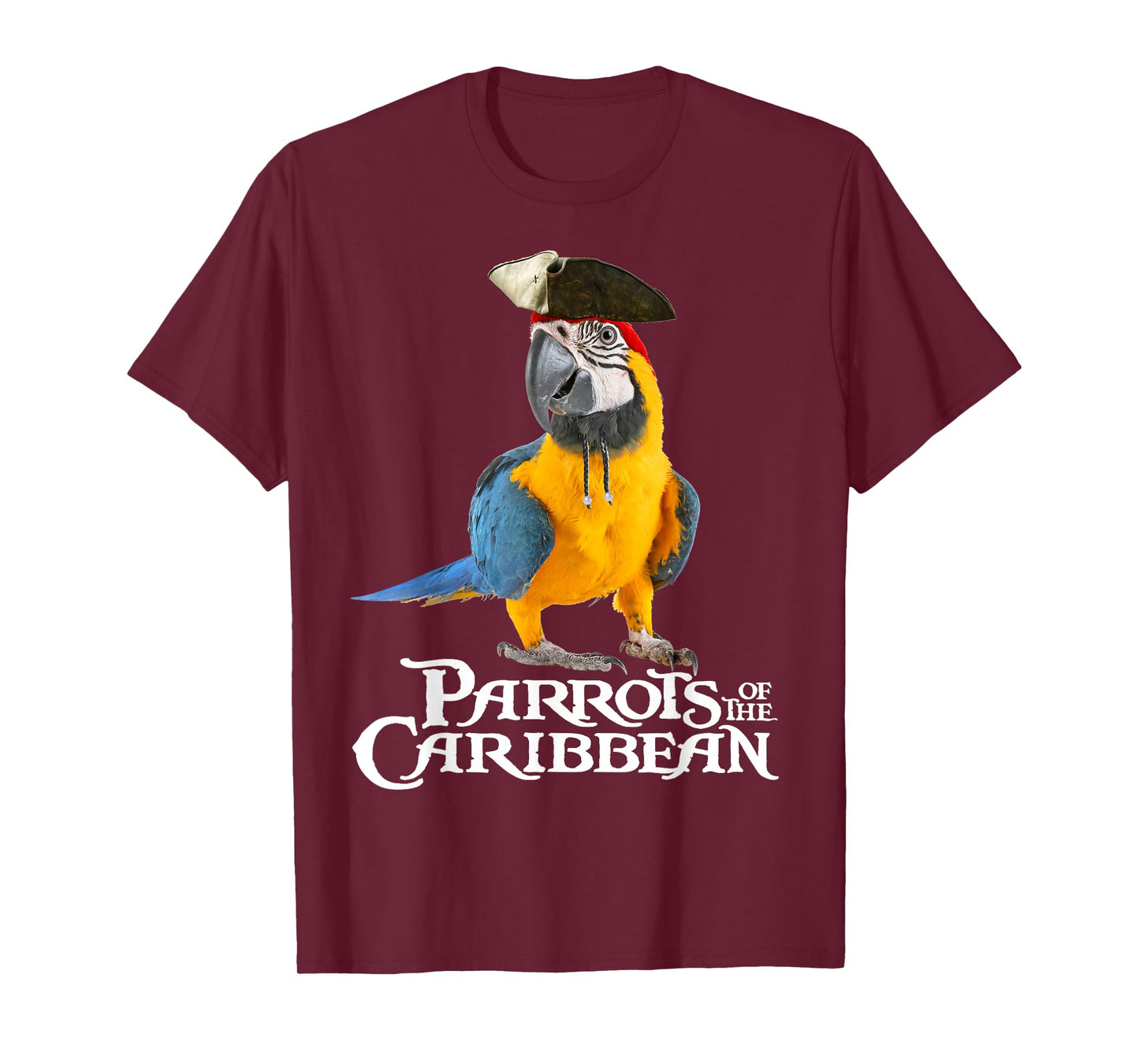 Parrots Of The Caribbean Bird Pirates Halloween Costume Gift T-Shirt