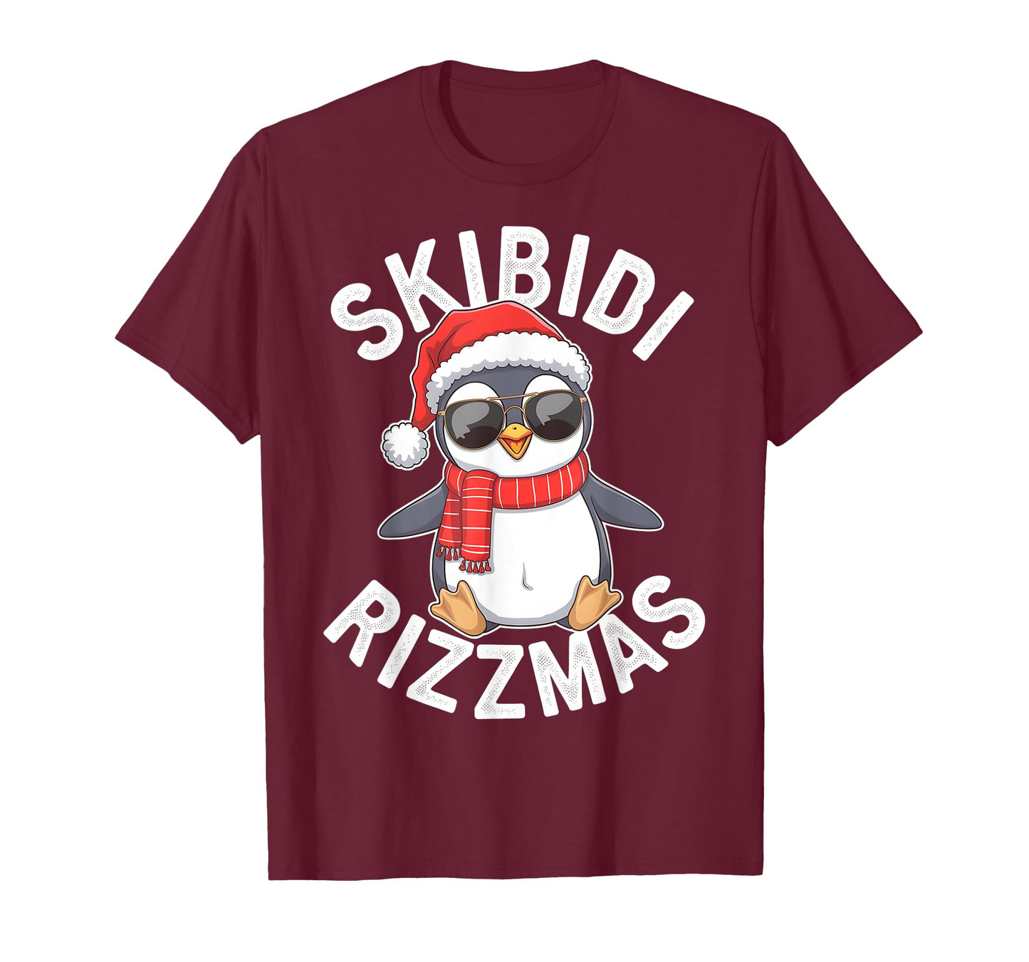 Skibidi Rizzmas Funny Christmas Christmas Season Penguin T-Shirt