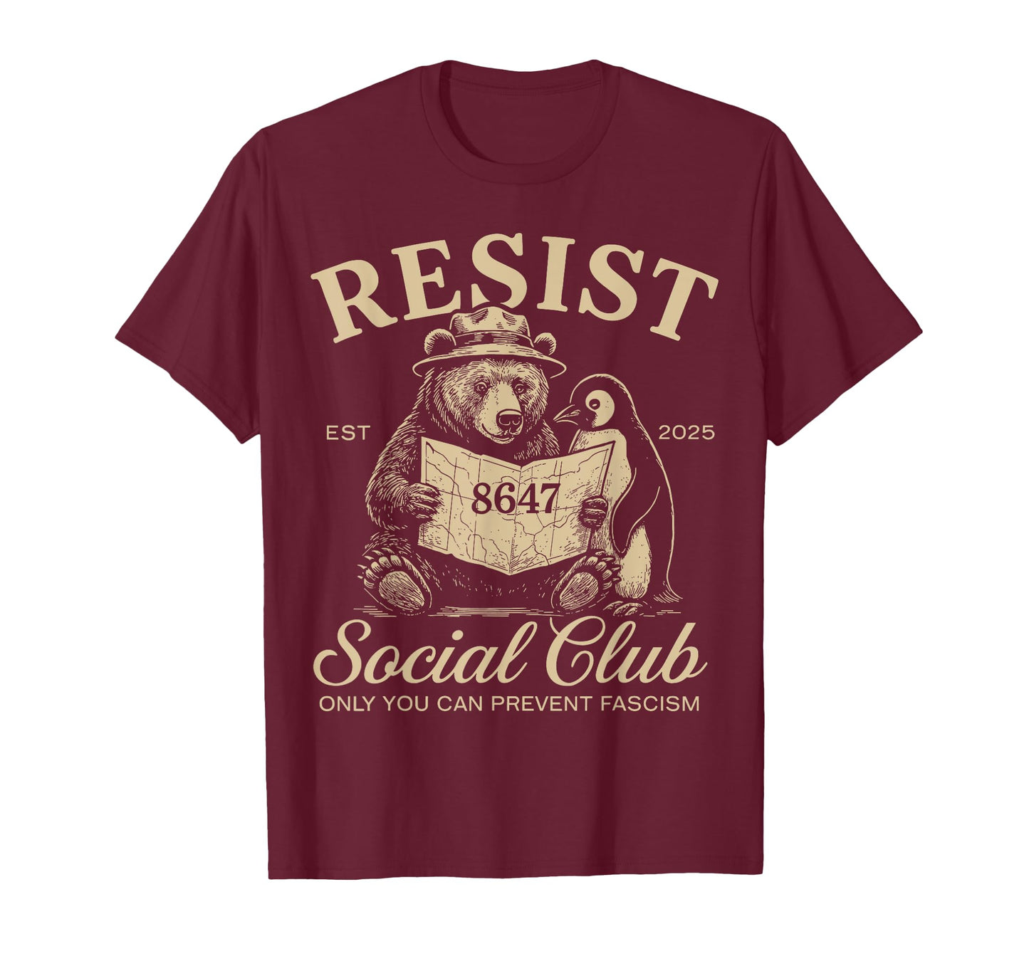 Bears Penguins Resist Social Club Only You Can Prevent T-Shirt