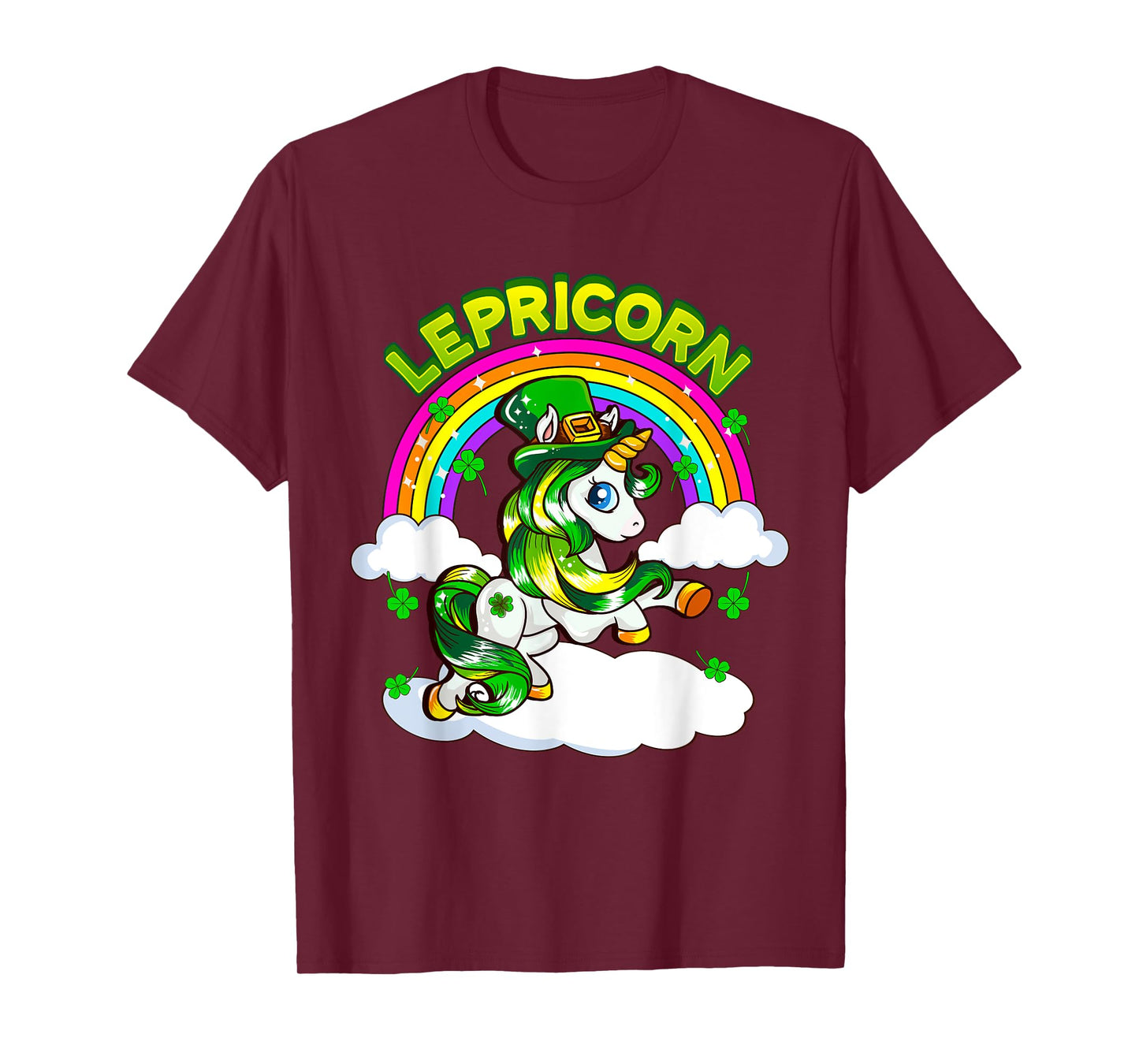 St Patricks Day Girls Unicorn Irish Lepricorn Women Youth T-Shirt