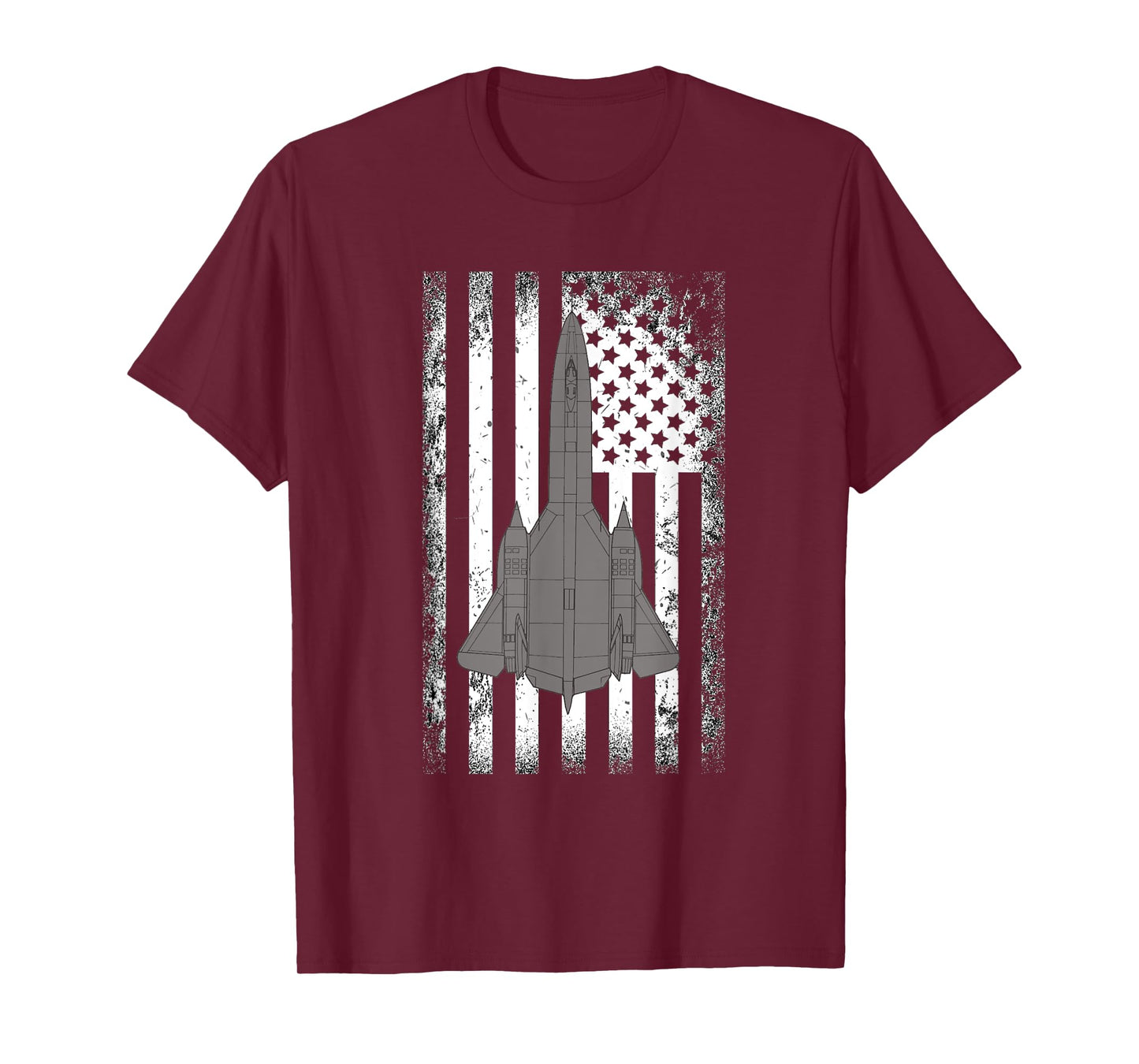 SR-71 Blackbird American Flag Military Plane T-Shirt for Women Men
