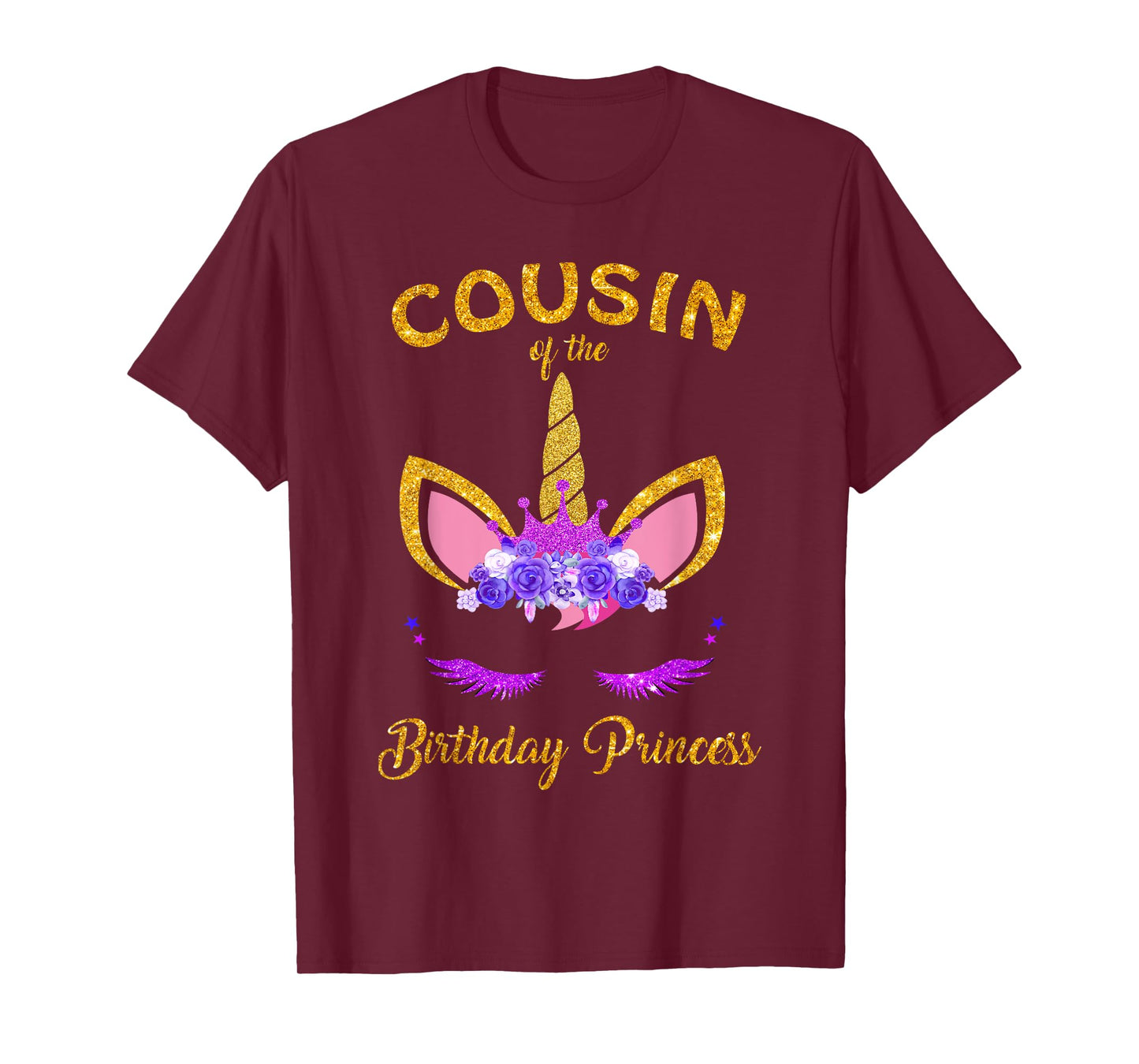 Cousin Of The Unicorn Birthday Princess Matching Family T-Shirt