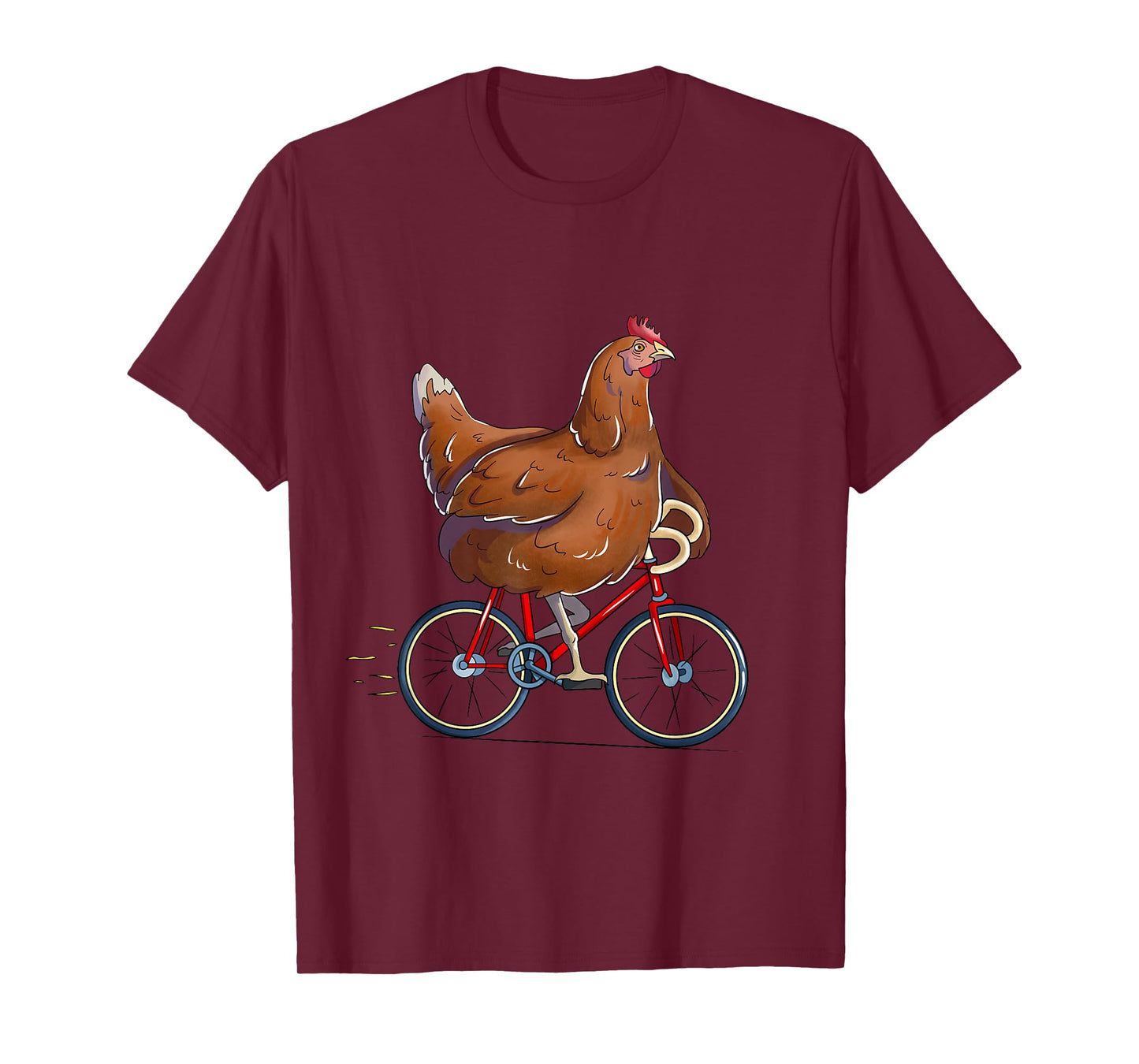 Chicken Riding Bicycle Cute Biker Cyclist T-Shirt
