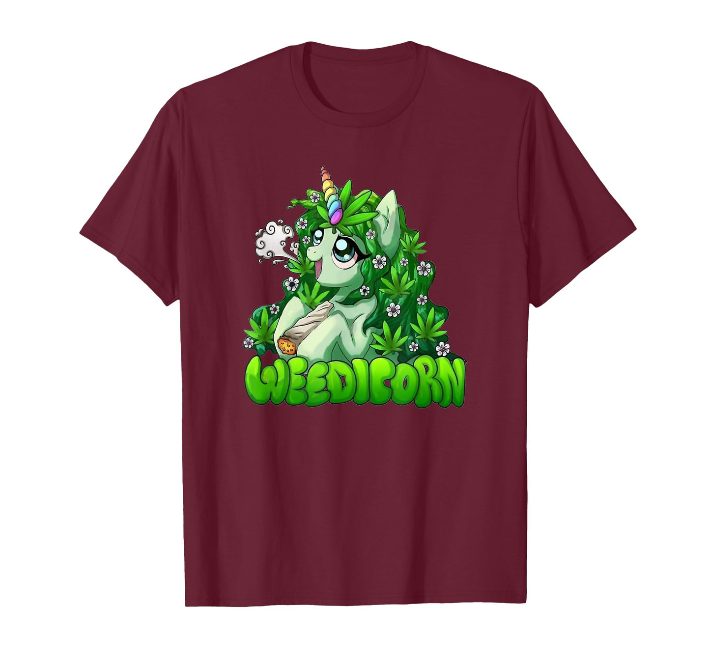 Weedicorn 420 Day Marijuana Leaf Funny Unicorn T-Shirt