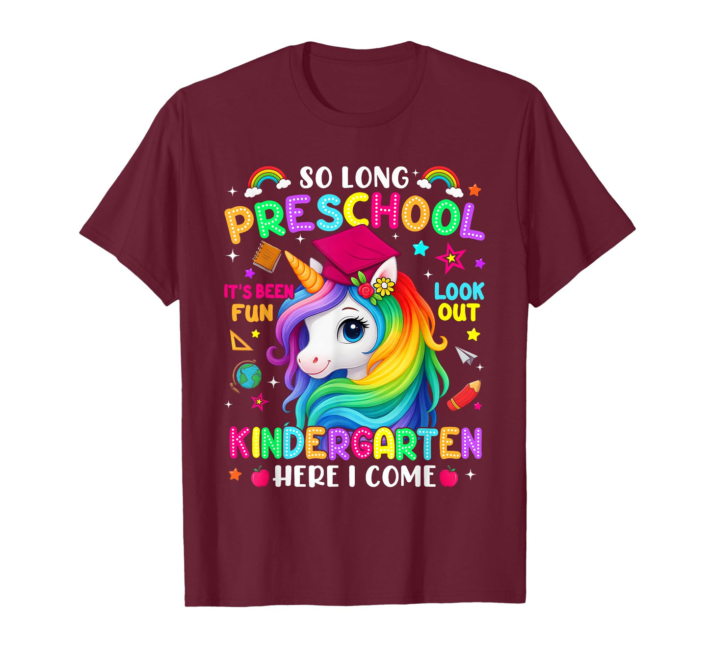 So Long Pre-k Graduate Kindergarten Here I Come Unicorn Kids T-Shirt