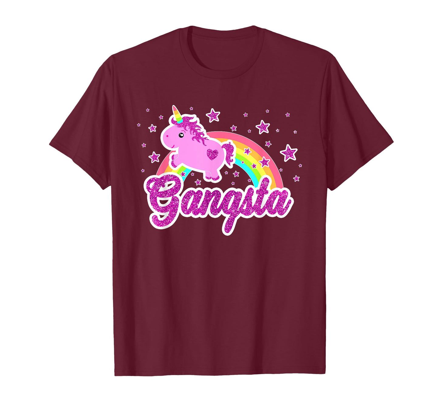 Funny Ironic Cool Unicorn Gangsta Music Tee Festival Shirt T-Shirt