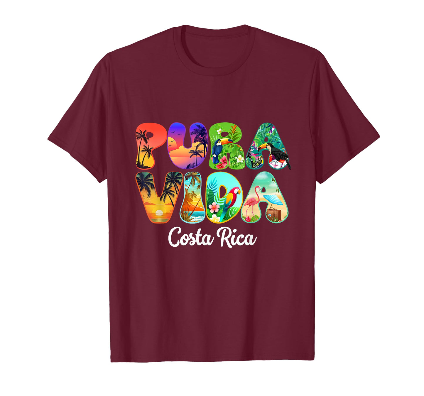 Pura Vida Costa Rica Nature Central America Travel Vacation T-Shirt