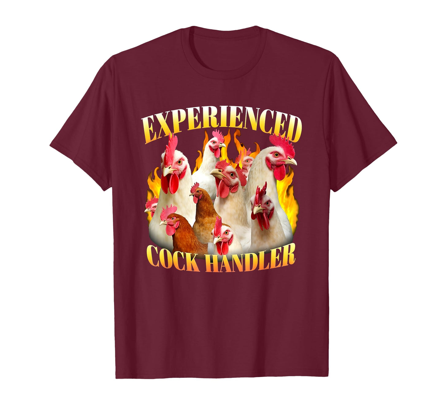 Experienced Cock Handler Funny Chicken Women's Raunchy T-Shirt