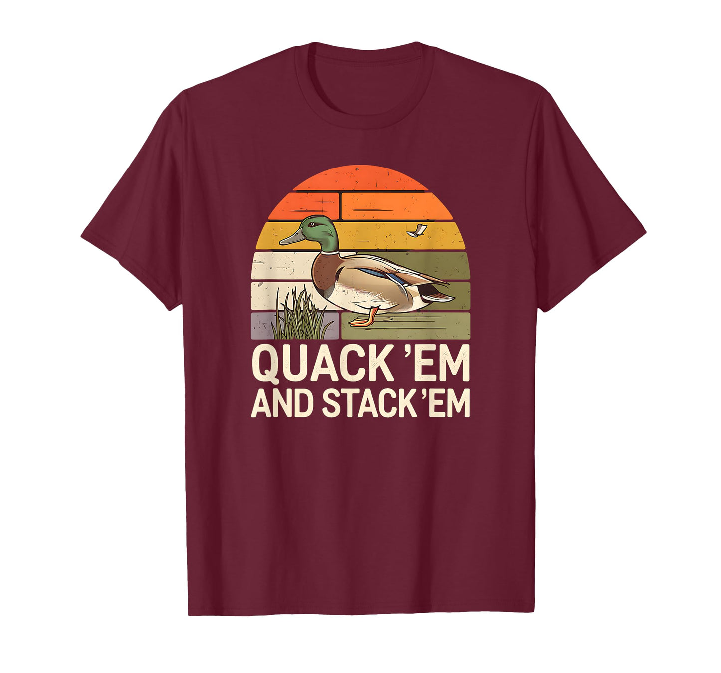 Duck Hunting Funny Mens Mallard Hunter Waterfowl USA Patriot T-Shirt