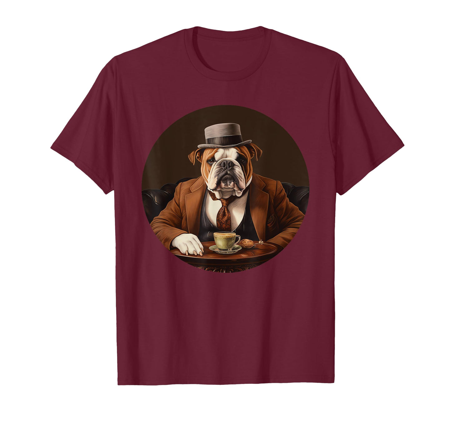 English Bulldog English Gentleman Funny Dog Victorian T-Shirt