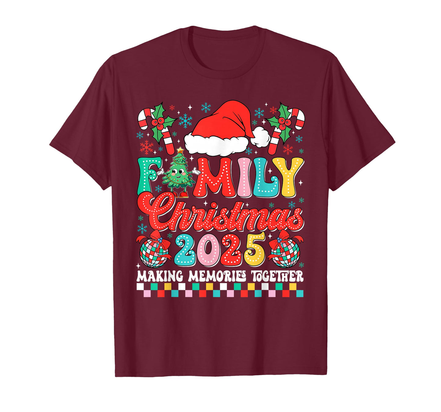 Family Christmas 2025 Pajamas Outfit Matching Xmas T-Shirt