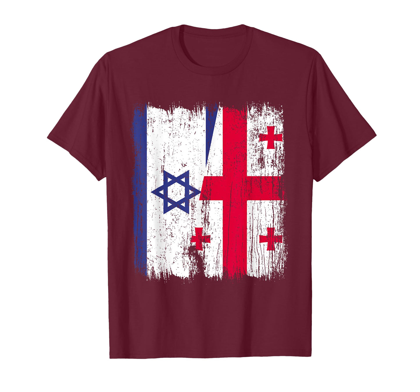 Israel Georgia Half Flag Israeli Georgian Roots T-Shirt