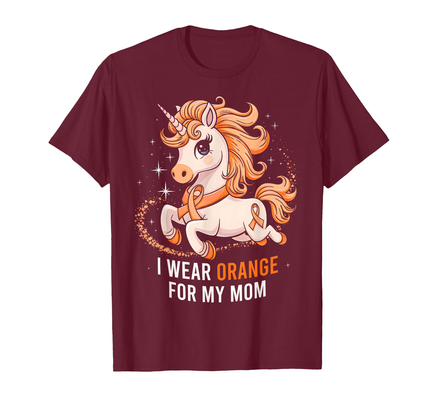 I Wear Orange For My Mom Unicorn MS Awareness T-Shirt