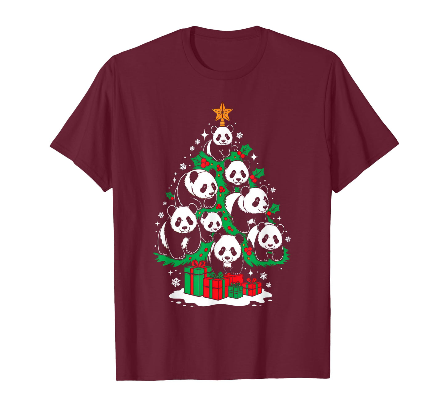 Panda Tree Christmas Panda Lover Xmas Squad Men Women Kids T-Shirt