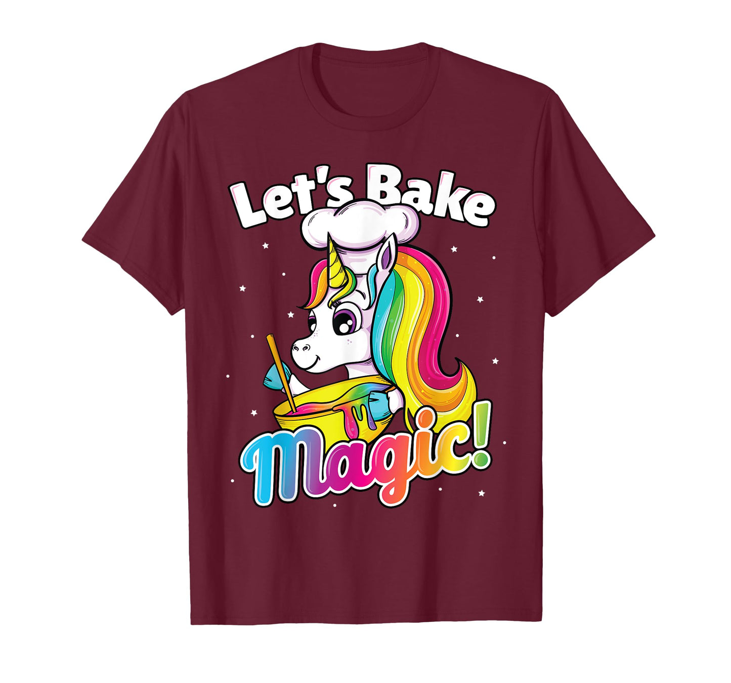 Unicorn Baking Shirt Rainbow Cupcake Cake Girl Gift Cook Kid T-Shirt