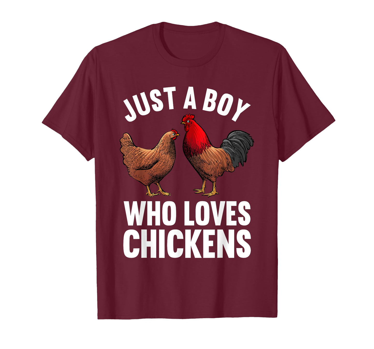 Funny Chicken Art For Men Boys Farm Animal Chicken Farmer T-Shirt