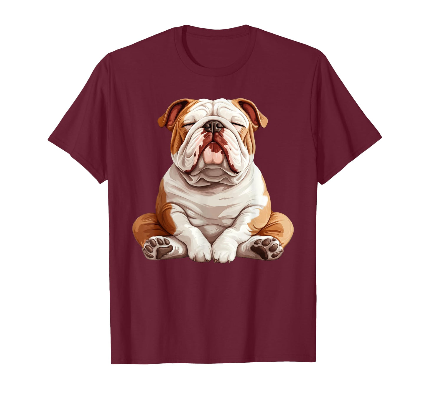 English Bulldog Dog Meditation Yoga T-Shirt