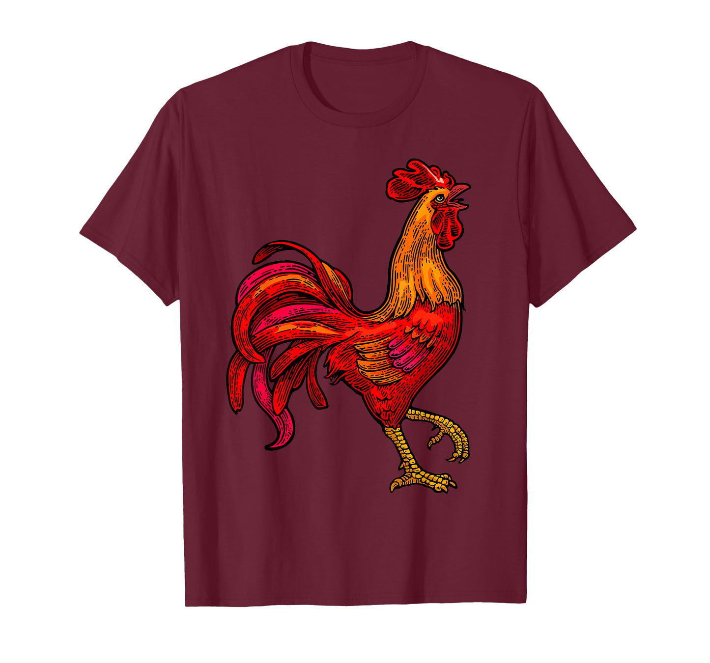 Red Rooster Vintage Retro Farmer Shirt Cock Bird Rooster T-Shirt