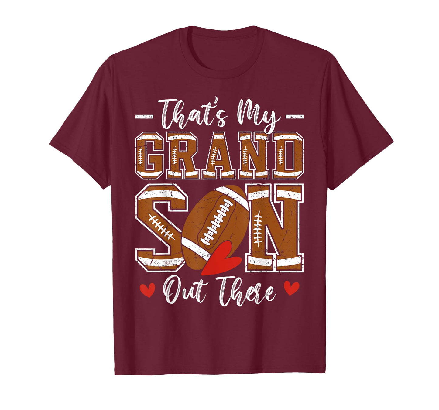 That's My Grandson Out There Funny Football Grandma T-Shirt