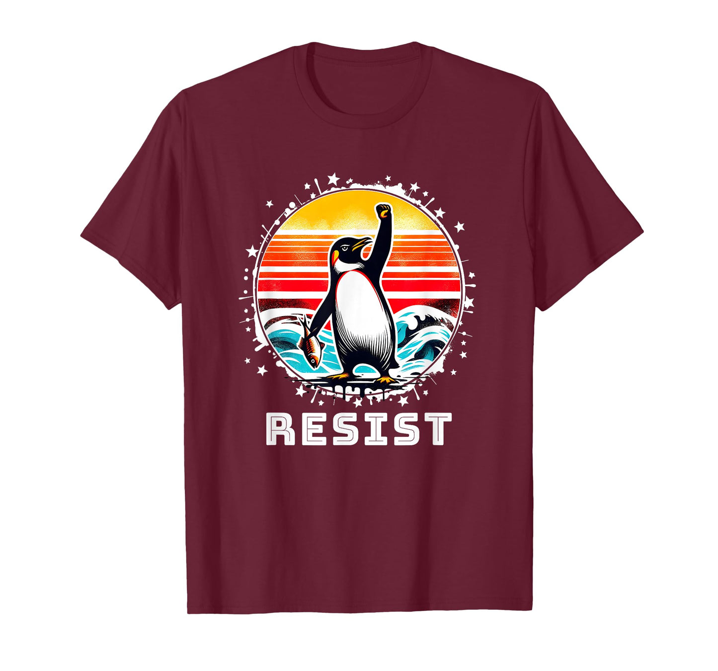 Funny Penguin Resist Penguins Protest Against Tariffs T-Shirt