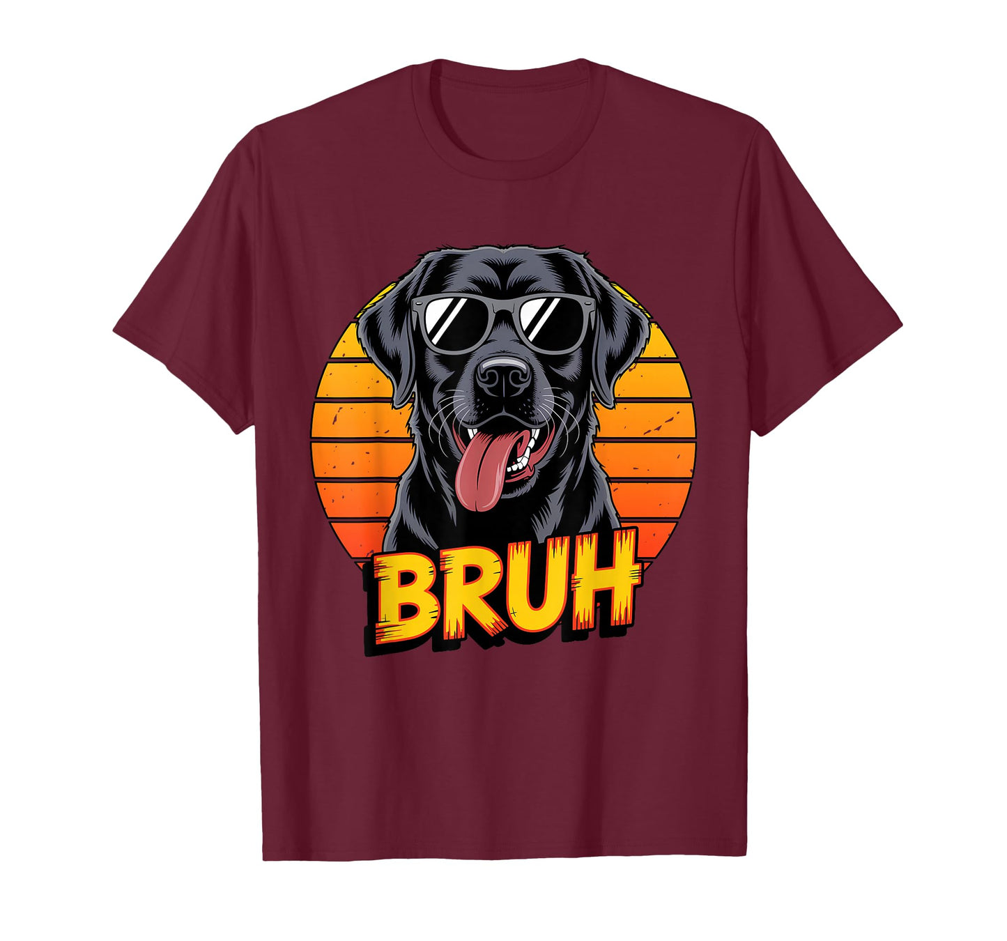 Bruh Black Labrador Retriever in Sunglasses Black Lab Dog T-Shirt