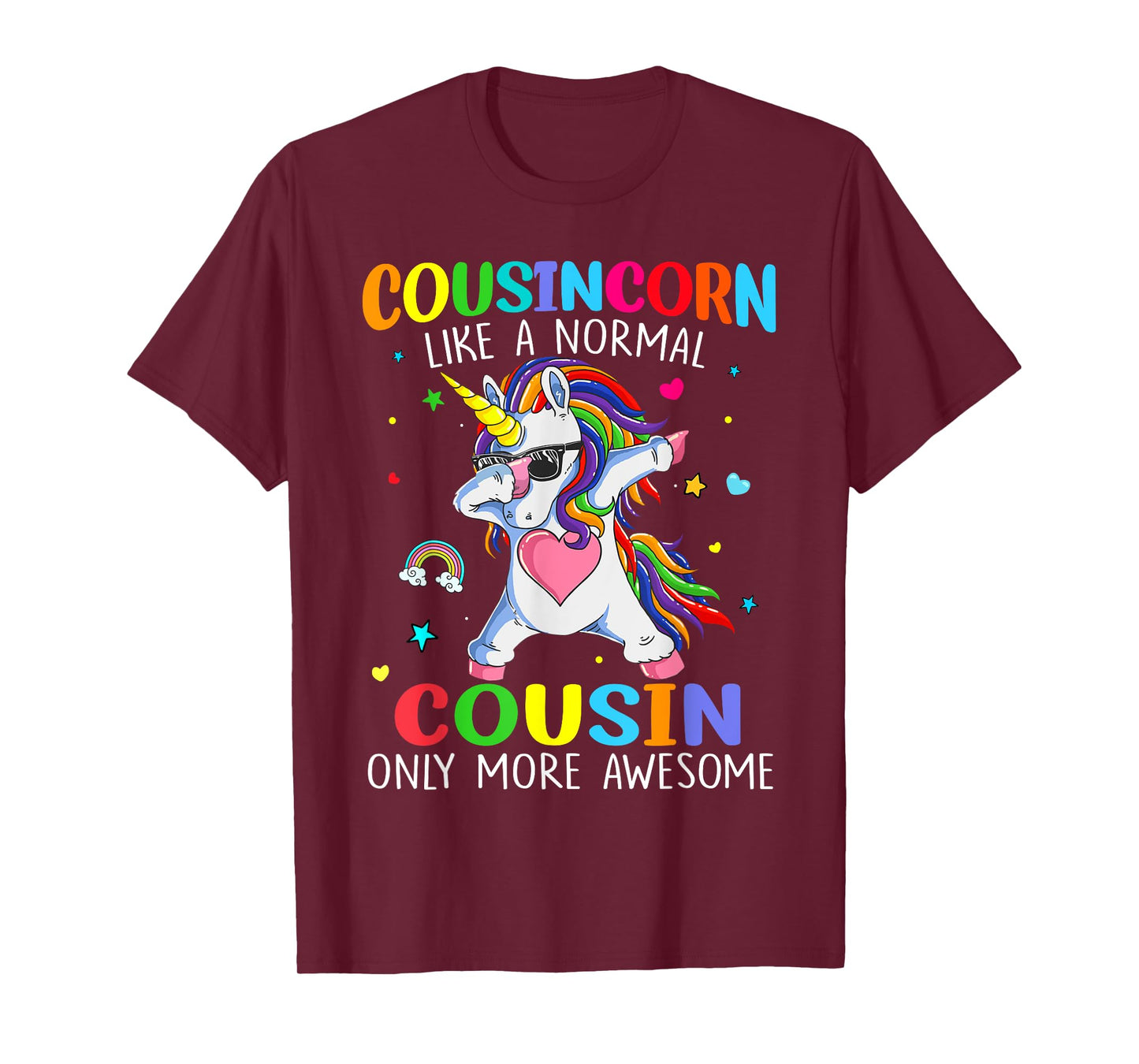 Cousincorn Like A Cousin Only Awesome Dabbing Unicorn T-Shirt