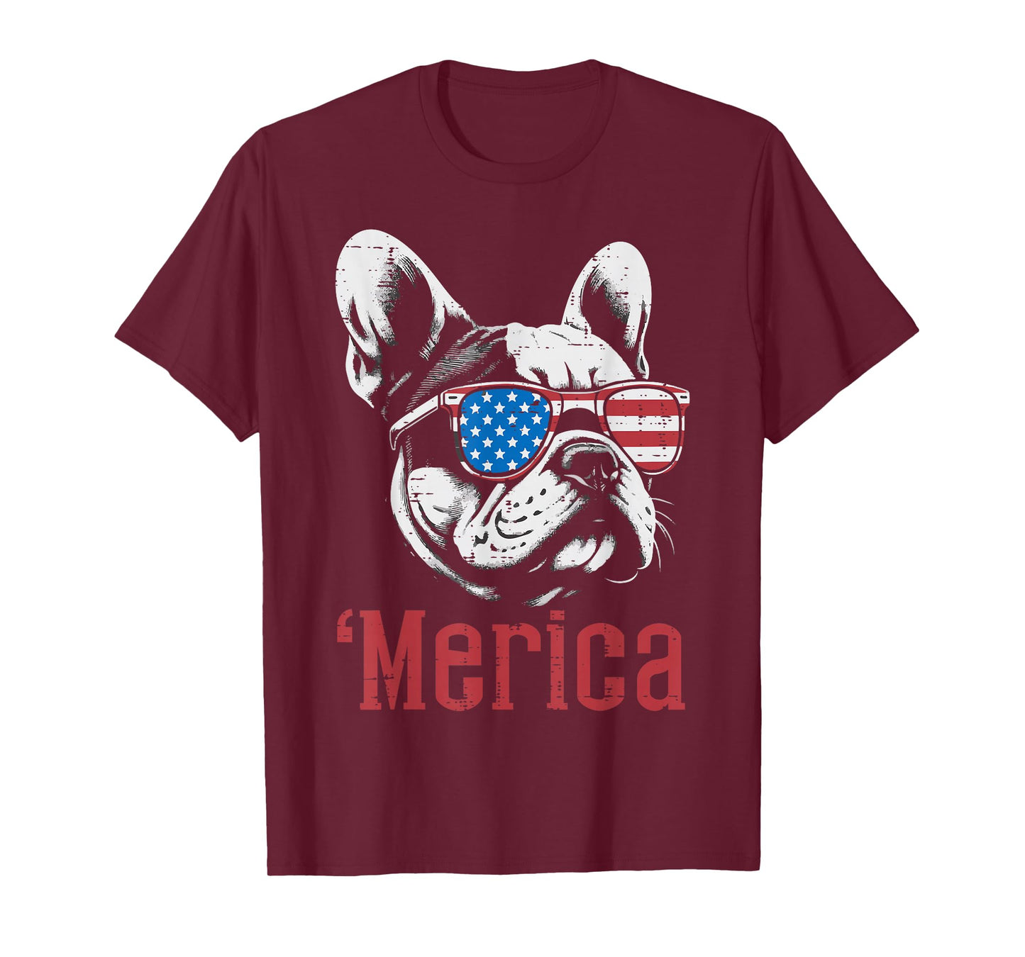 4th Of July Dog French Bulldog Merica Patriot Women Men Kids T-Shirt
