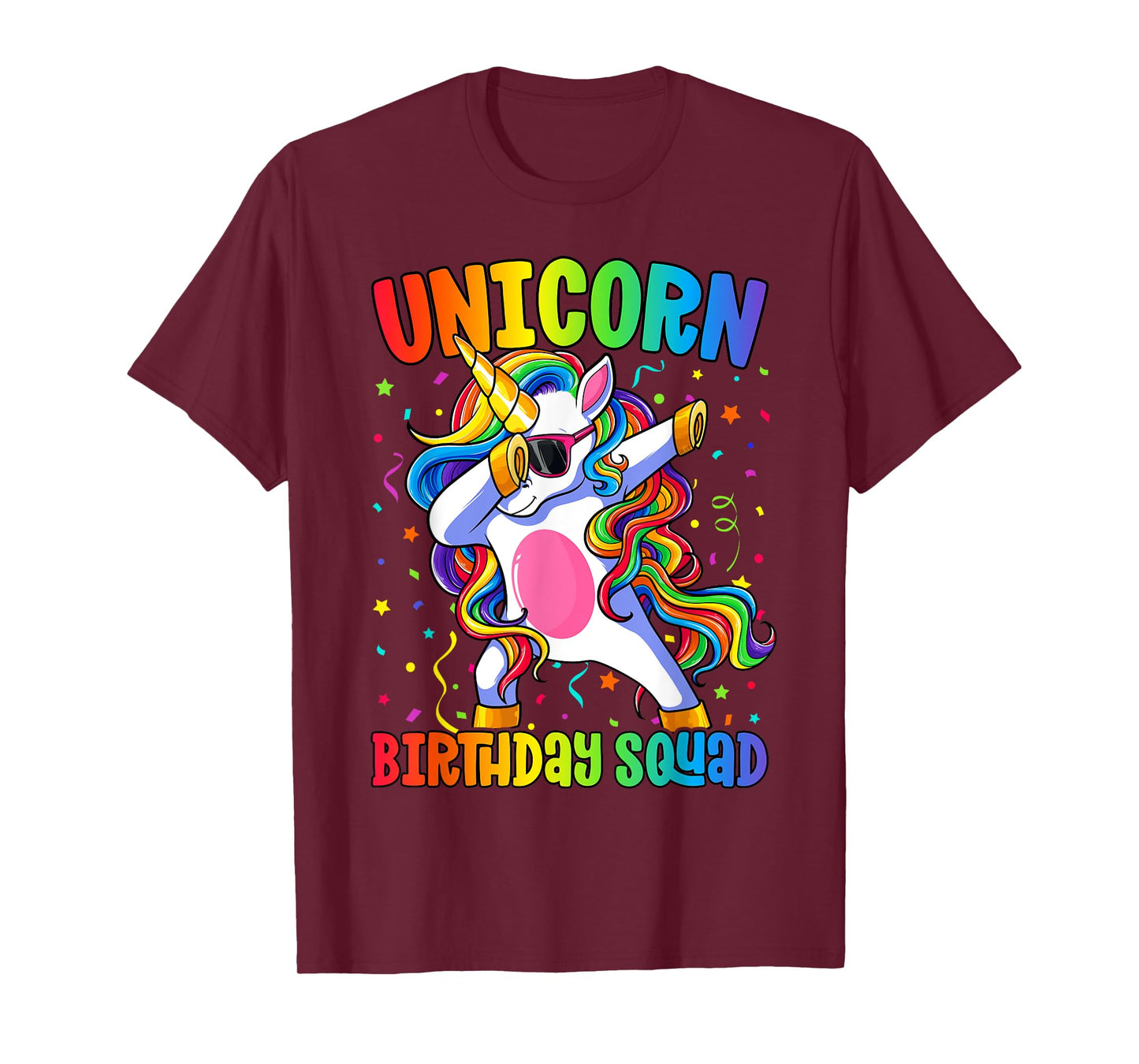 Birthday Squad Shirt Kids Dabbing Unicorn Birthday T-Shirt