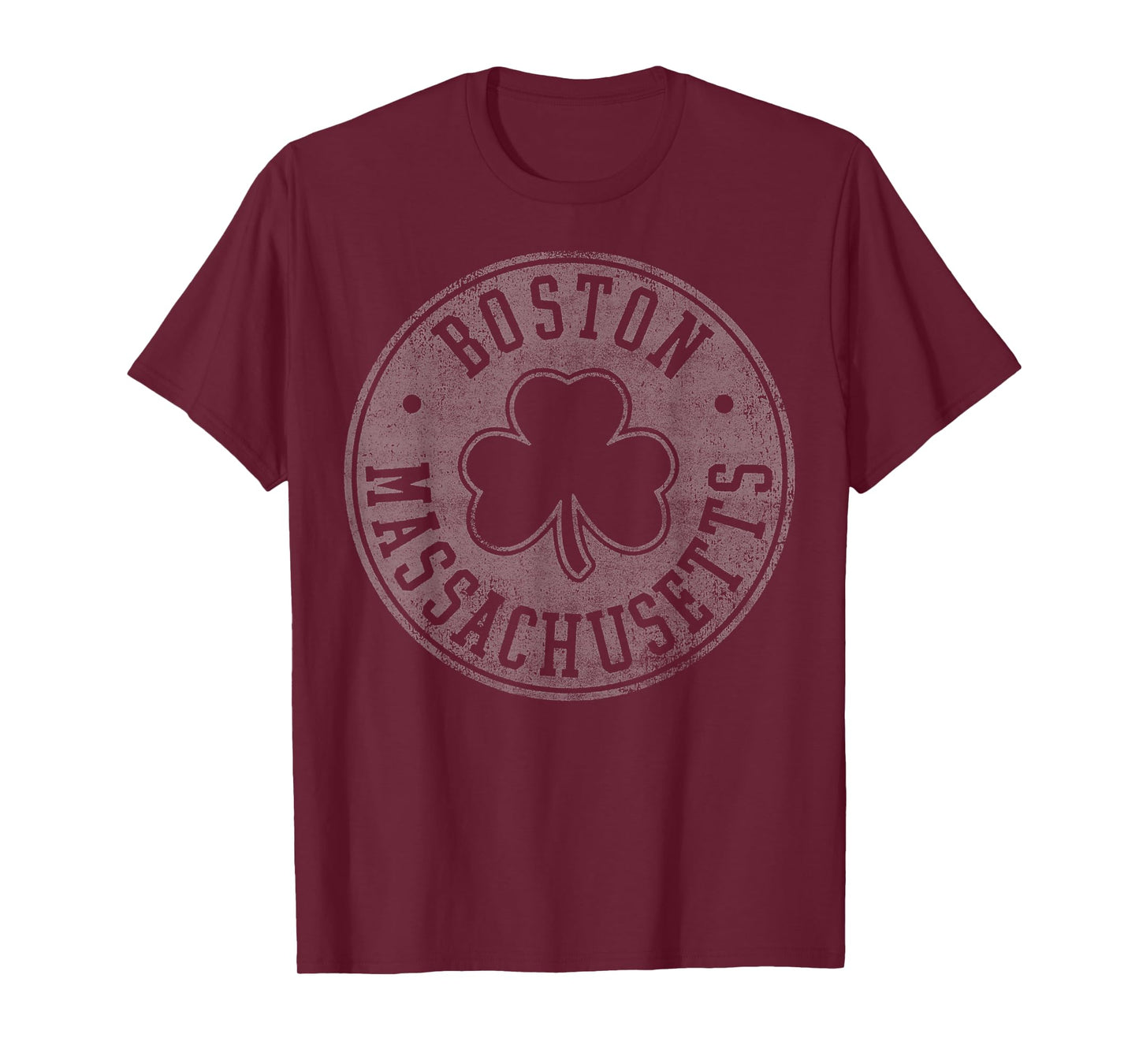 Boston Massachusetts Shamrock Logo T-Shirt