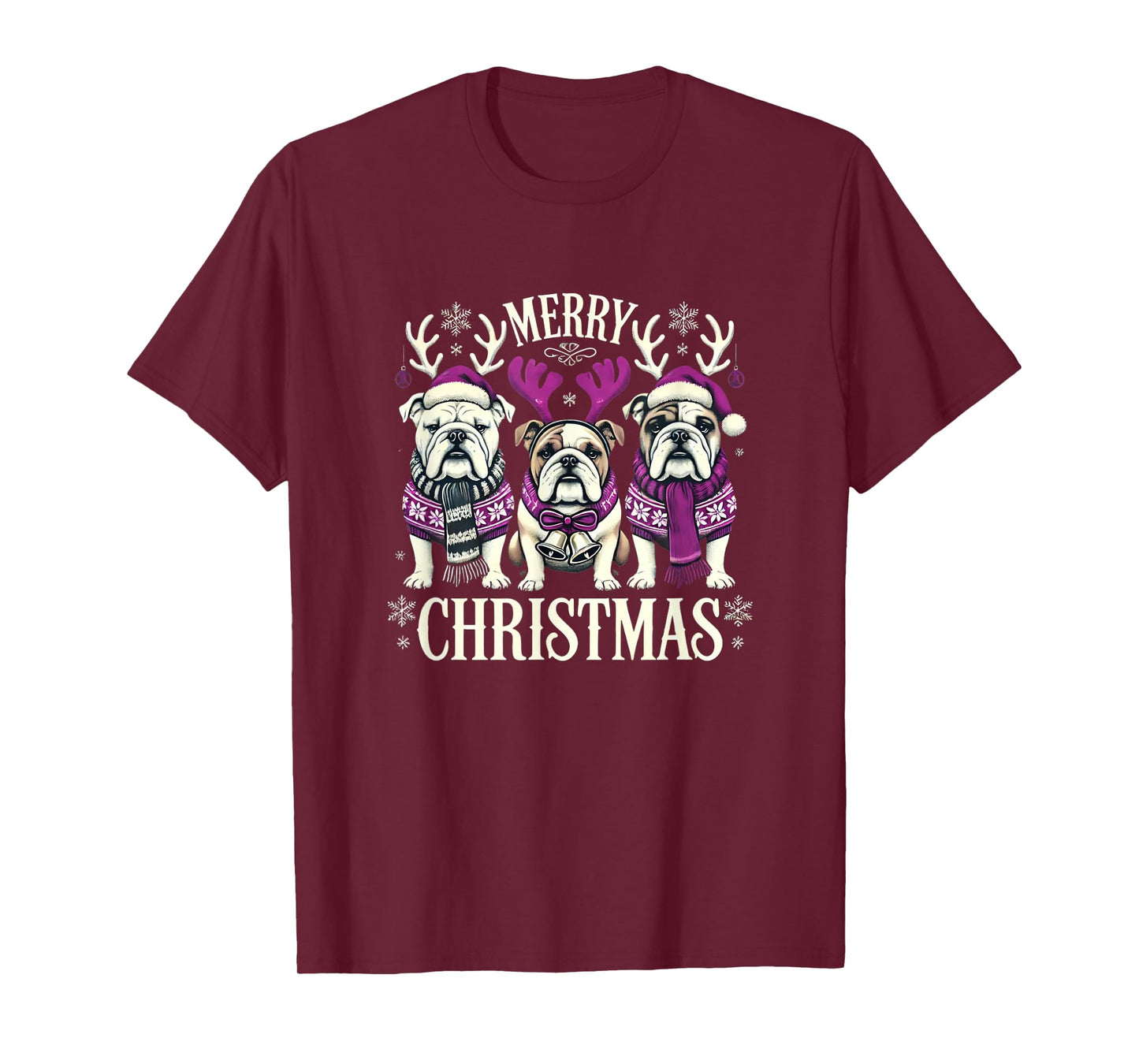 Christmas English Bulldog Mom English Bulldog Christmas T-Shirt for Men Women Girls Kids