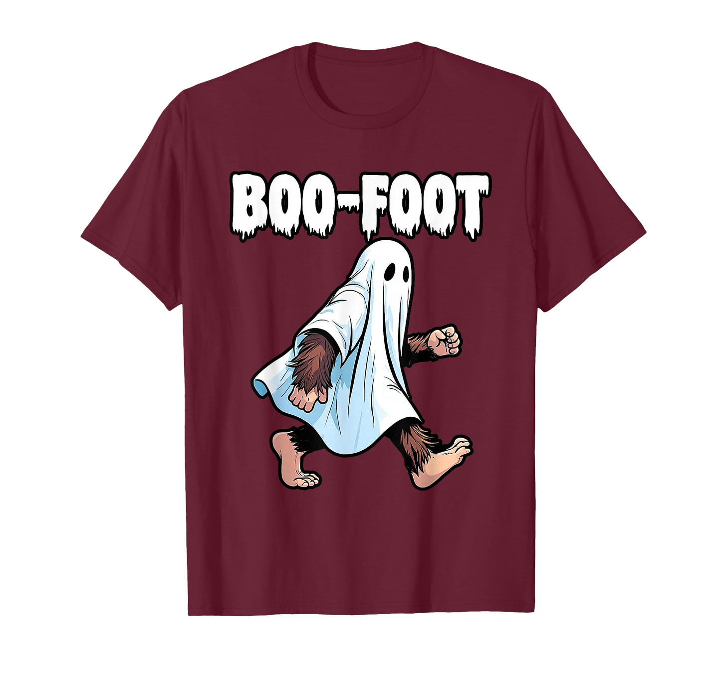 Bigfoot Ghost Costume Halloween Boo-Foot Sasquatch Spooky T-Shirt