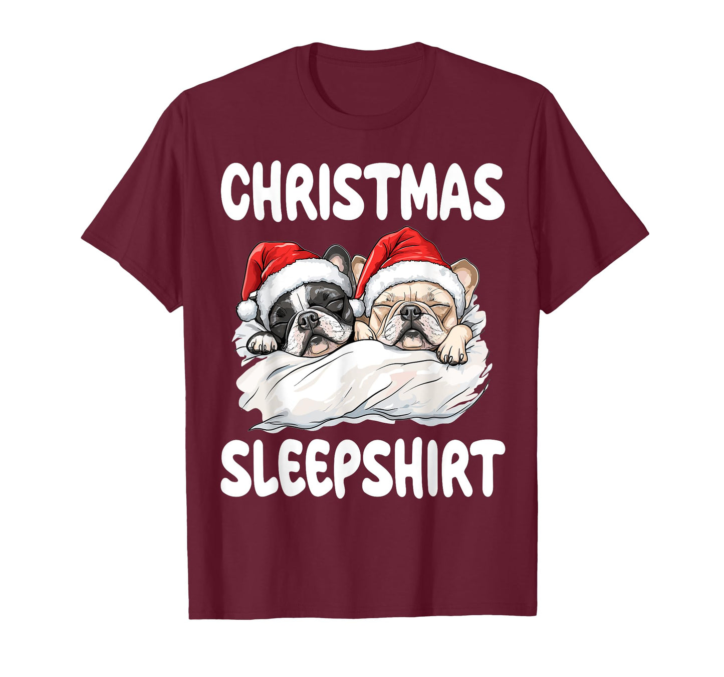 Cute French Bulldog Frenchie Dog Official Christmas T-Shirt