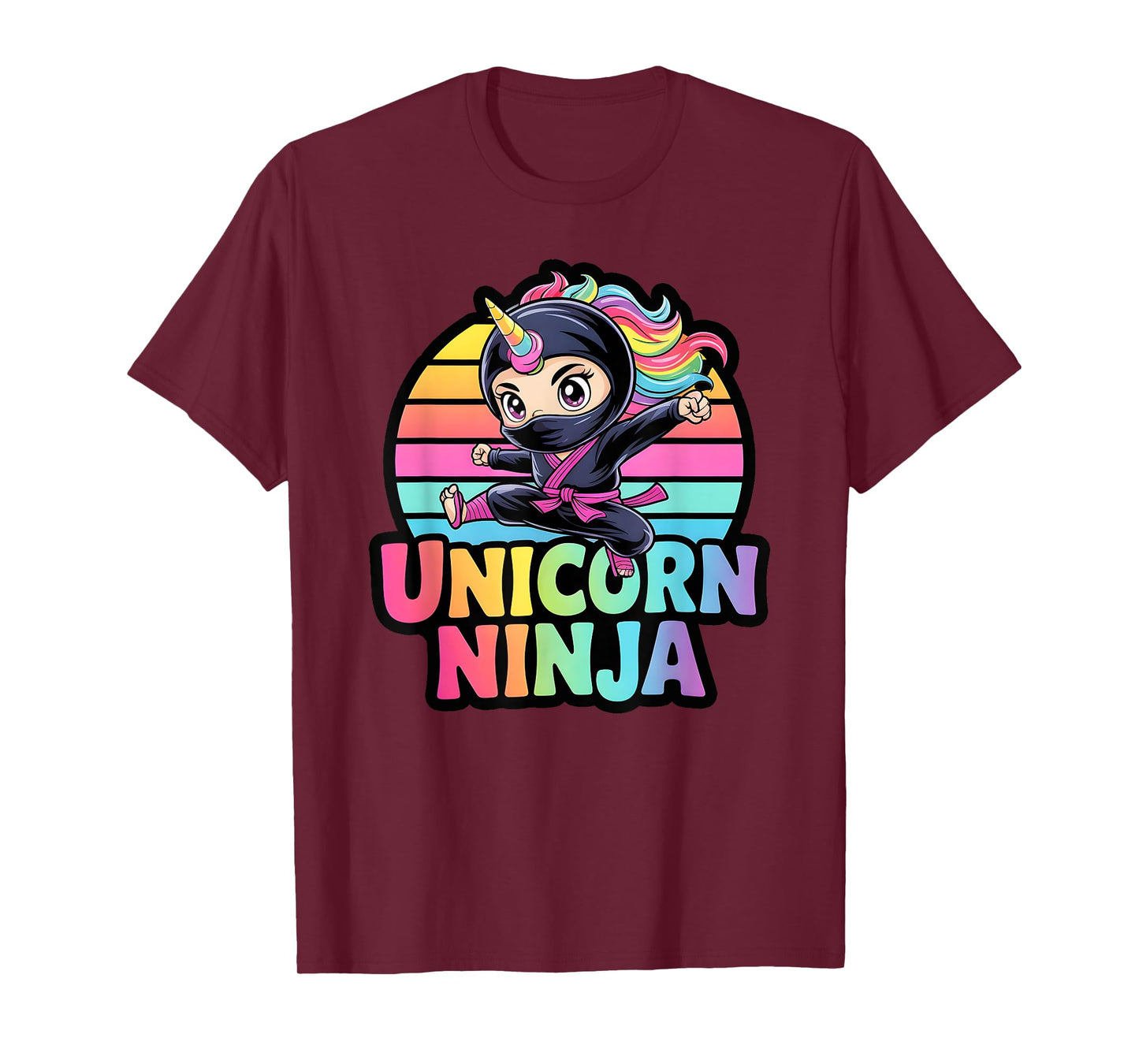 Kawaii UNICORN NINJA Birthday Cute I Like Fancy Dress Squad T-Shirt