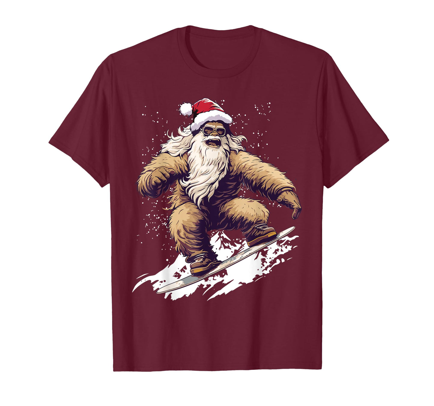 Santa Bigfoot Sasquatch Christmas Xmas Mens Womens Kids T-Shirt